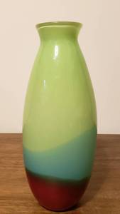 11.5 Handmade Artist Signed Art Glass Vase