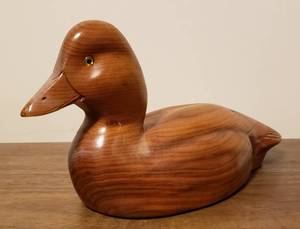 Hand Carved Wood Duck Decoy - Signed - Common Goldeneye