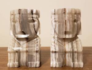Pair of Vintage Onyx Bookends