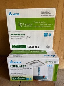 2 Brand New DELTA Breez Ventilation Systems - Model VHB80HLED2