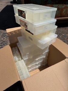LARGE Lot of Clear Plastic PLANO Fishing Tackle Boxes #2