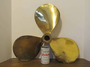 LARGE Vintage Solid Brass Federal Boat Propeller&nbsp