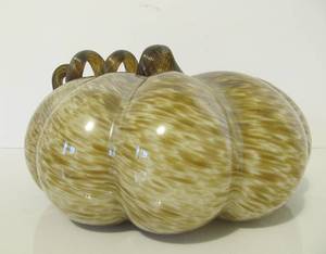 Signed JL Art Glass Gourd
