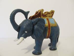 Cast Iron Circus Elephant Mechanical Coin Bank
