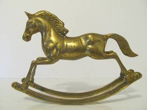 Solid Brass Vintage Rocking Unicorn&nbsp
