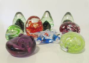 Lot of Art Glass Paperweights #1