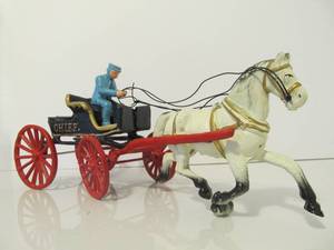 15 Cast Iron Fire Wagon&nbsp