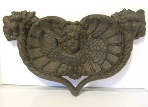 Heavy Cast Iron Victorian Style Wall Sculpture