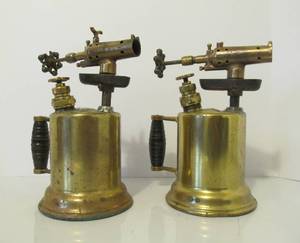 2 Antique Brass Blowtorches