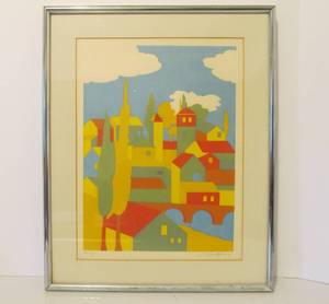 Excellent Mid Century Hand Signed Numbered Serigraph by Bob Montgomery&nbsp