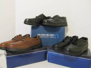 3Unused Pairs of Mens Casual Dress Shoes - Nunn Bush - Size 9M