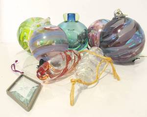 Group of Larger Art Glass Ornaments