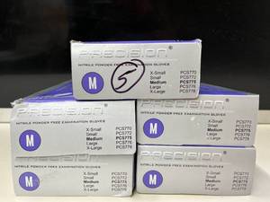 Lot of 5 Adenna Precision Nitrile Powder-Free Exam Gloves. 500 total gloves. Size Medium. Ultra-soft, super-stretchy synthetic for max comfort. Textured fingertips for superior grip. 100% latex-free & medical grade.