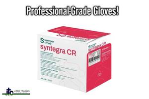 NEW Box of Sempermed Syntegra CR Gloves, 40 pairs total. Size 8-. These sterile, latex-free chloroprene surgical gloves offer a micro-textured grip and superior tactile sensitivity for high-precision medical procedures.