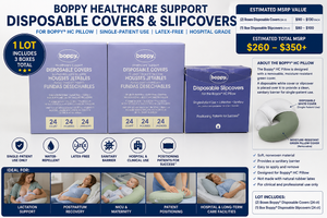 MSRP $300 Lot Of 3 Boppy Healthcare Support Disposable Covers &amp Slipcovers 24 Count Boxes Single-Patient Use Latex-Free Hospital Grade Sanitary Barrier Covers For Boppy HC Pillow Lactation, NICU, Postpartum &amp Patient Positioning Use