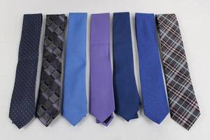 Assorted Ties Pronto Uomo Platinum, Joseph Abboud & Bespoke New York  (Lot of 7)
