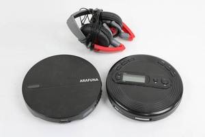 ARAFUNA CD-5188 Portable CDFM Radio with Headphones - 3V Battery or 5V DC Input
