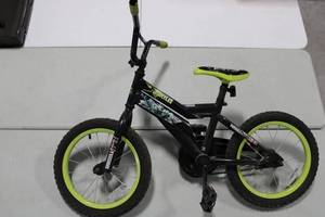 Nickelodeon TMNT Kids Bike - Black Frame with Neon Lime Rims