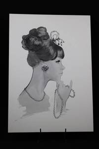 Geri Arnold Portrait Print of Woman with Tiara and Pearls - 17 x 24 in