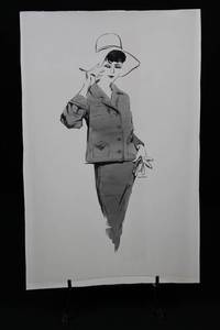 Geri Arnold Fashion Illustration of Woman in Hat - 10 x 16 Inches