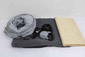 Mora Pets & KONG Mixed Dog Accessories - Fleece Bed, Harness, Sisal Mat, Toy