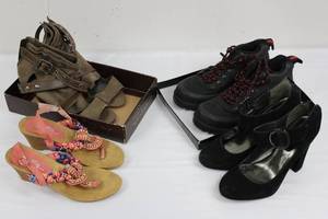 Assorted Womens Shoes - Boots, Sandals & Wedges