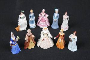 Franklin Mint Ladies of Fashion 2-inch Porcelain Miniatures - Made in Malaysia