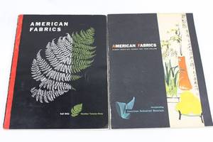 American Fabrics Magazine - Fall 1952 & Summer 1953 with Textile Swatches