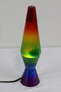 Motion and Glitter Rainbow Lava Lamp 2179 - 120V 60Hz 25W UL Listed