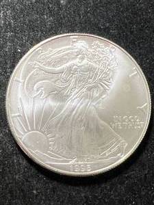 1995 AMERICAN SILVER EAGLE 1 TROY OZ .999 FINE SILVER