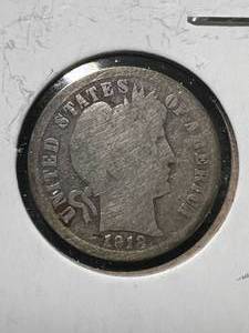 1912 US BARBER DIME