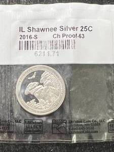 2016-S US SILVER PROOF IL SHAWNEE QUARTER