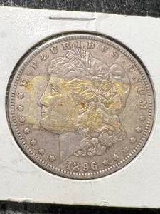 1896 US MORGAN SILVER DOLLAR