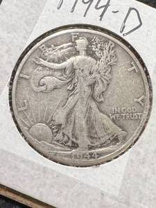 1944-D US WALKING LIBERTY HALF DOLLAR