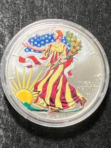 2024 AMERICAN SILVER EAGLE 1 TROY OZ .999 FINE SILVER IN COLOR