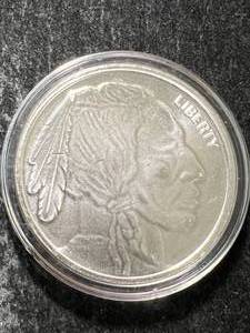1 TROY OZ .999 FINE SILVER BUFFALO INDIAN ROUND IN AIRTITE