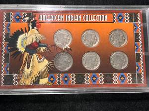 AMERICAN INDIAN 6 COIN COLLECTION