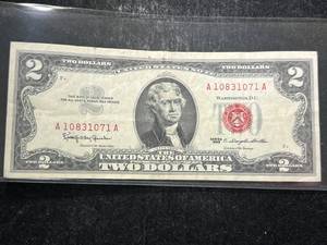 1963 US RED SEAL $2 BILL