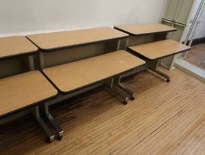 3 ROLLING DESKS