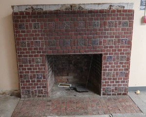 GORGEOUS ANTIQUE FIRE PLACE.