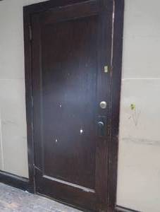 ANTIQUE WOODEN DOOR WITH HARDWARE