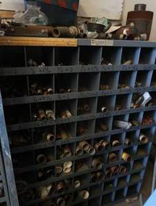 DURHAM METAL 72 BIN STANDING CABINET (FULL)