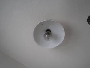 2 ANTIQUE MILKGLASS LIGHT FIXTURES