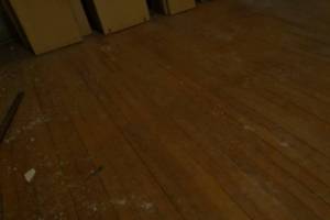 ANTIQUE HARDWOOD MAPLE FLOORING BACK SIDE OF STAGE