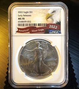 2022 Silver Eagle, Early Releases, NGC MS 70, Mint Fresh
