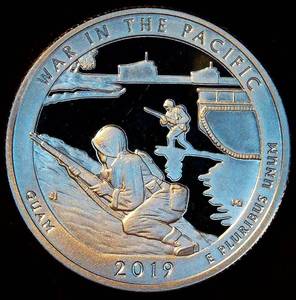 .999 Silver Proof 2019 ATB Quarter - War In The Pacific, 3 of 5 in the Series, Mint Fresh