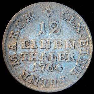 1764 SaxonyAlbertine (German States) Silver 112th Thaler