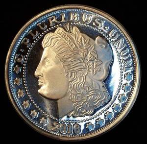 Proof-LIke 2016 1oz .999 Morgan Design Silver Round