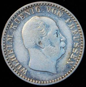 Scarce 1863-A Kingdom of Prussia 2 12 Silbergroschen, VF, Unaltered wFaint Luster