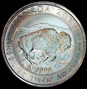 2015 1.25oz .9999 Silver Canada $8 Bison